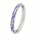 thumbnail image 3 of Sterling Silver Purple Enamel Ring, 3 of 5