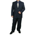 thumbnail image 3 of Stylish 2pc. Men's Regular Fit Dress Suit with 1 Free Pair of Socks - Navy 54R, 3 of 6