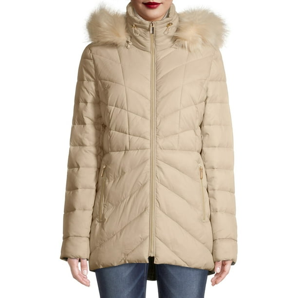 Featured image of post Womens Puffer Jacket With Faux Fur Hood / 100% modacrylic faux fur hood pile: