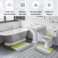 thumbnail image 5 of Green Gray Ombre Bath Mat 3 Piece Bathroom Rug Set, Modern Gradient Abstract Art Non Slip Bath Rug Contour Mat and Toilet Lid Cover, Absorbent Shower Mats Soft Bath Rugs and Mats Sets, 5 of 8