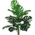 thumbnail image 1 of Plantas artificiales, hojas de árbol de tortuga falsas de 21 "de alto con tallos, hoja de palma sintética, hoja de fronda de imitación, plantas tropicales, vegetación floral, 1 of 5
