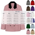 thumbnail image 3 of Xdegoge Womens Double Breasted Blazer Jacket Contrast Lapel Collar Long Sleeve Suit Coat with Buttons Office Business Casual Workwear Professional Outerwear, 3 of 7