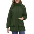 thumbnail image 2 of Aimik Womens Waterproof Hooded Parka Coat Winter Outdoor Windproof Thermal Jacket with Adjustable Waist for Hiking Travel, 2 of 6