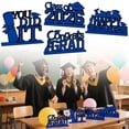 thumbnail image 1 of 4 Pack Blue 2026 Graduation Wooden Table Centerpiece – 20x17cm Graduation Party Scene Decoration Props, Class of 2026 Graduation Table Decorations, Tabletop Tray Decor for Congrats Grad, 1 of 4