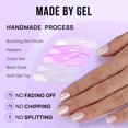 thumbnail image 3 of Gel BtartBox Short Square White Chrome de Press On Nails, 3 of 6