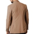 thumbnail image 3 of Langwyqu Stand Collar Men Solid Color Long Sleeved Buttons Blazer Coat, 3 of 5