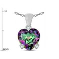 thumbnail image 3 of Star K� 7mm Rainbow Mystic Topaz Small Heart Shape Love Pendant Necklace, 3 of 9