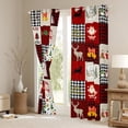 thumbnail image 3 of Homewish Santa Claus Snomman Curtains Pack of 2 (42x84 Each),Kawaii Christmas Reindeer Curtains Blackout,Modern Geometric Plaid Bedroom Curtains For Girls Kids,Luxury Bedroom Decor, 3 of 6