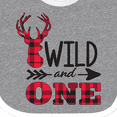 thumbnail image 4 of Inktastic Plaid Deer Wild and 1 with Arrow Boys or Girls Baby Bib, 4 of 4