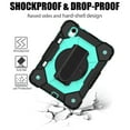 thumbnail image 2 of Dteck Kids Case for iPad mini 6 8.3 inch with Pencil Holder, Rotating Hand Strap Kickstand Shockproof Protective iPad mini 6th Gen Cover with Shoulder Strap, Black+Mint, 2 of 7