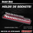 thumbnail image 4 of Ernst Manufacturing - 8453 Socket Boss 2-Rail 3/8-Inch-Drive Socket Organizer, 19-Inch, Red - Socket Storage Tray and Organization System for Mechanics and Automotive Service Technicians - Made in USA, 4 of 4