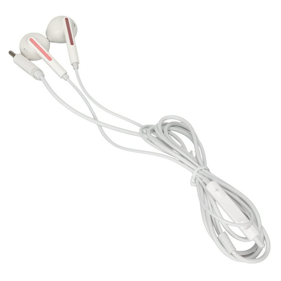 ZOUSSIQI USB C Headphones Professioanl HiFi Stereo Noise Canceling Volume Control Type C Earbuds for Xiaomi for Huawei Red EL225#08522