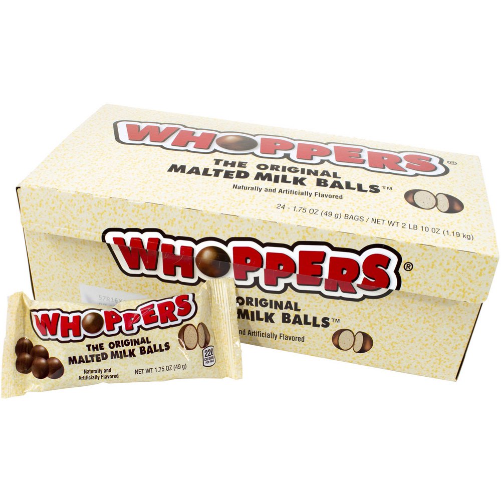 Whoppers Malted Milk Balls, 1.75 oz, 24 count
