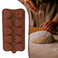 thumbnail image 6 of Heart Shape Silicone Baking Mold 10 Cavity Nonstick Chocolate Candy Gummy Ice Cube Tray DIY Dessert Maker,Chocolate Mold,Candy Silicone Tray,1PC,Coffee, 6 of 9