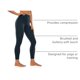 thumbnail image 4 of Pantalones CRZ YOGA de Cintura Alta 64 cm Compresión Yoga Azul Marino S, 4 of 7