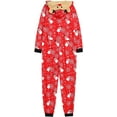thumbnail image 3 of GRNSHTS Matching Family Christmas Pajamas Sets Snowman Printed Hooded Romper PJ's Zipper Jumpsuit Home Loungewear (Kids,7T), 3 of 5