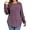 Purple, variant on Womens Plus Size Tops Crewneck Long Sleeve Shirts Loose Tunic Tops Curved Hem Fall Pullover