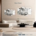 thumbnail image 3 of Elephant Stock Long Haired Cow Wall Art - Horizontal Multi Panel Canvas - Living Room Wall Decor - Animal Multi Panel - Gray And White Decor - 68" x 42", 3 of 4