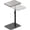 Light Gray, variant on HzTinT TV Tray Side Table Sofa Tray for Couch Heavy Metal Base Swivel/Adjustable Height, Sofa Bed Bathroom Living Room, Study TV Tray C Shaped End Table Food Snack Trays for Eating Small Spaces