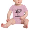 thumbnail image 2 of Sorry I Can't I Have Plans With My Affenpinscher Love Pet Dog Cute Baby Jumpsuits (Pink, 18-24 Months), 2 of 5