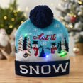 thumbnail image 1 of Gorro de Navidad tejido con luz LED, Papá Noel, alce, dibujos animados, gorro tejido para niños, regalo de Año Nuevo, decoración navideña, 1 of 4
