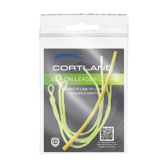 Cortland Slip-On Braided Floating Leader Loops, Yellow, 50-Pound Test, 601369