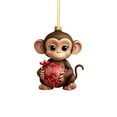 thumbnail image 1 of Christmas Tree Pendant Tree Monkey Pendant Christmas Pendant Book Stacking Ornaments Christmas Monkey Holding Christmas Acrylic Ornaments New Year Ornaments, 1 of 4