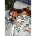 thumbnail image 3 of Green Brown Botanical Flat Sheets Only Queen Size, Soft Breathable Bed Top Sheets for Mattress, Farmhouse Eucalyptus Leaves Luxury Bedding Flat Sheets for Home Hotel Bedroom Bed Protection, 3 of 9