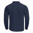 thumbnail image 4 of Ccpelsie Button Up Long Sleeve Shirts for Men Big and Tall Lightweight Mens Dress Solid Color Shirts(A01-Navy,S), 4 of 5