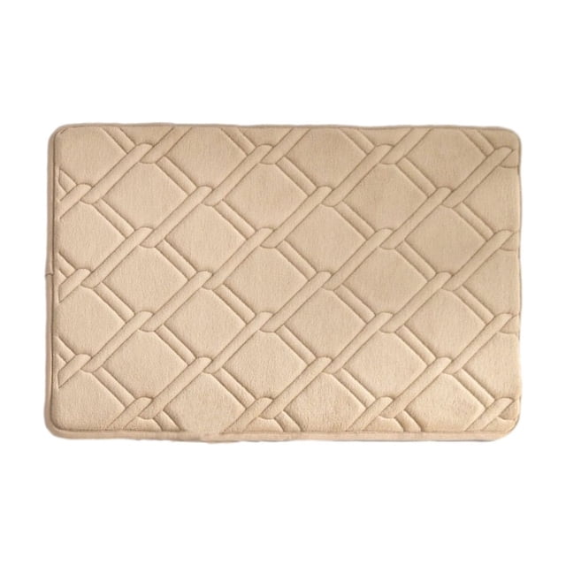 Ohufall Home Decor Bathroom Rugs Non Slip Washable Rugs Absorbent Non Slip Foam Slow Rebound Thickened Machine Washable Soft Velvet Bath Mat Easier To Dry