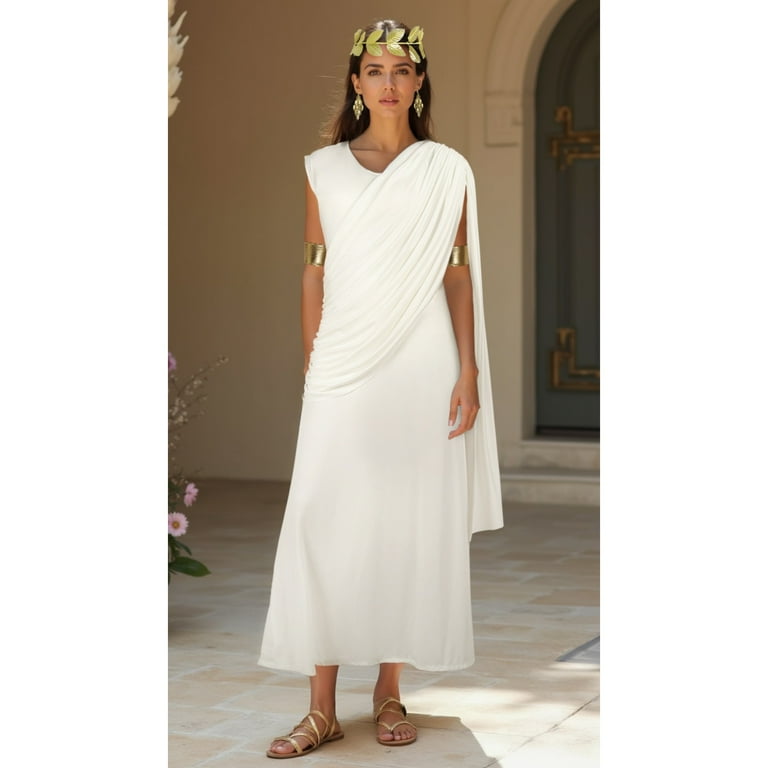 Statue of Liberty Greek Goddess Costume, White Long Dress, Halloween Cosplay Outfit - Walmart.com Statue of Liberty Greek Goddess Costume, White Long Dress, Halloween Cosplay Outfit - Walmart.com
