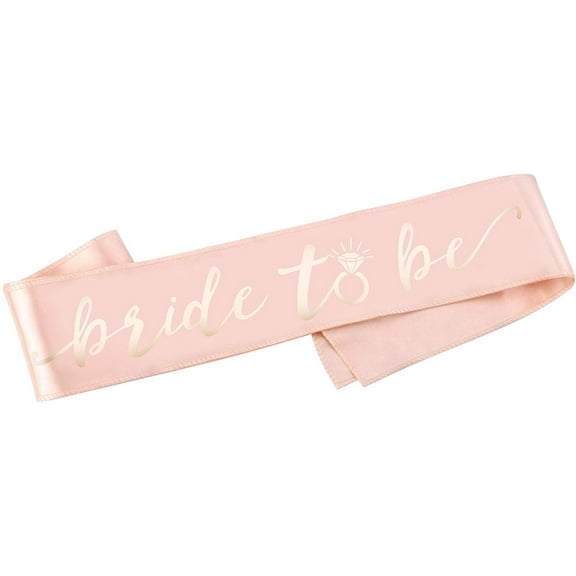 Pink and Gold Bachelorette Party Bride to Be Sash