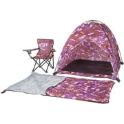 Pacific Play Tents Pink Camo Set, Tent, Chair and Sleeping Bag, Child