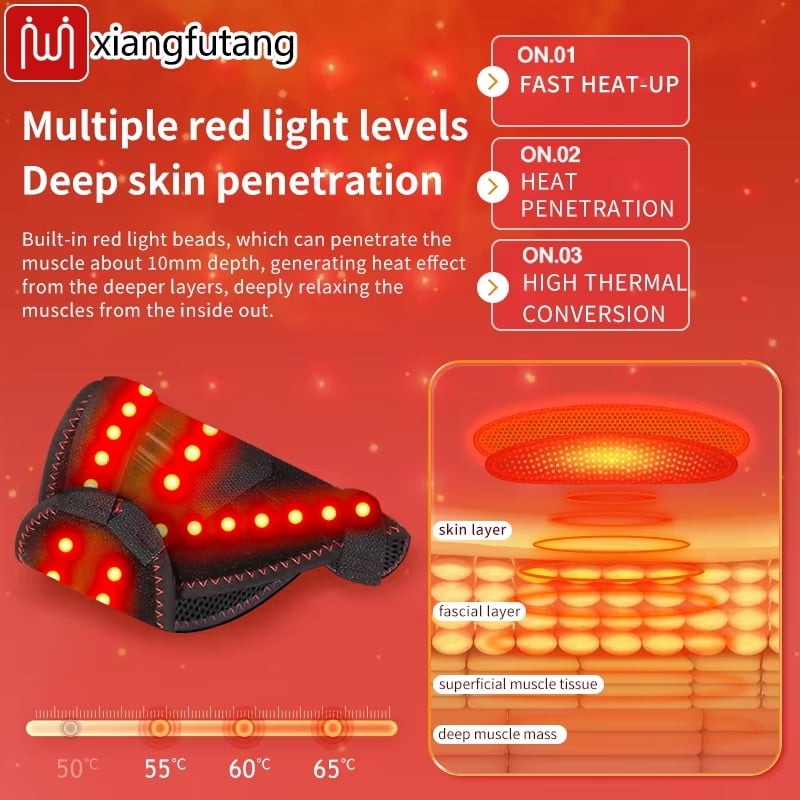 Red LightFoot cushion -Muscle and Body Relaxation with Infrared Light Home Use for Men Women  Left foot