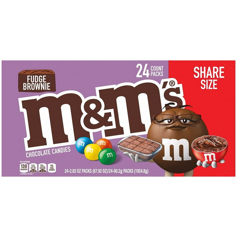  M&M'S Fudge Brownie Sharing Size Chocolate Candy, 9.05 Oz.  Stand Up Bag : Grocery & Gourmet Food