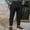 Black Athletic Pants for Men, variant on HOOMEUMY Men's Linen Cotton Pants Loose Fit Straight Long Trousers with Pockets Solid Color Business Work Beach Summer Spring Pants Gray XXXL