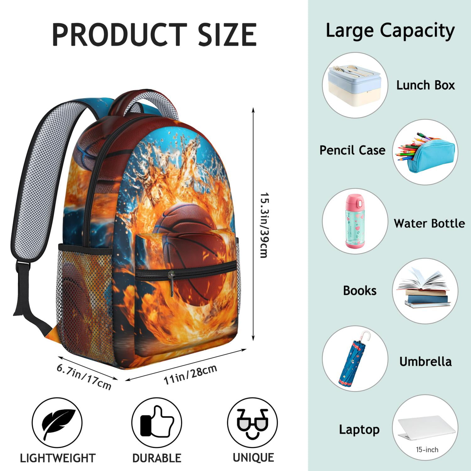 Player Approved Waterproof Backpack - Ergonomic Design for Baseball, Basketball, Soccer - Stylish & Durable Bookbag for Teens