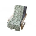 thumbnail image 4 of Gingko Soft Flannel Fleece Throw Blanket, Branches with Berries and Leaves Botanical Eco Shabby Environmental Graphic, Cozy Plush for Indoor and Outdoor Use, 70" x 90", Sea Green Cream, by Ambesonne, 4 of 6