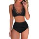 thumbnail image 1 of Mejor Belleza Mujer Traje de Baño de Moda Aumentar el tamaño 2 Piezas Tankini Tops de Bikini y Partes de Abajo Negro S, 1 of 8