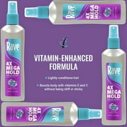 Rave 4X Mega Hold Non-Aerosol Hair Spray, All-Weather Protection with Vitamin-Rich Formula, 11 oz
