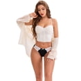 thumbnail image 5 of DARING DIVA Women's Lace Satin Low Rise Comfortable Smoothing Briefs S Black, 5 of 6