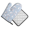 thumbnail image 2 of Gaeub Rabbit Is Eating Carrots Print Oven Mitts and Pot Holders Sets of 2,Heat Resistant Pad,Cooking Gloves, for Baking BBQ Home Decor, 2 of 7