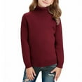 thumbnail image 5 of Turtleneck Sweaters for Boys Girls 2-15 Years Kids Winter Knitwear Clothes Long Sleeve High Neck Knit Pullover Top (14 Years, Wine), 5 of 7