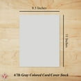 thumbnail image 4 of 8.5 x 11" Pastel Colored Cardstock Paper - for Cards and Stationery Art and Craft, Printing and School Projects | Medium to Light Weight Card Stock, 67 LB Vellum Bristol | 250 Sheets (Gray), 4 of 4
