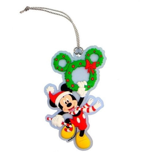 pvc key chain - disney - mickey mouse wreath soft touch 24883