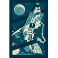 thumbnail image 3 of Astronaut and Shuttle (100% Cotton Tea Towel, Decorative Hand Towel, Kitchen and Home), 3 of 3