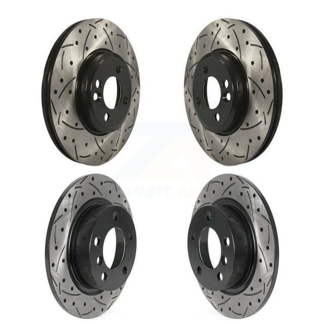 DS-One Front Rear Coated Drilled Slotted Disc Brake Rotors Kit for Car Mini Cooper Countryman KD-100483