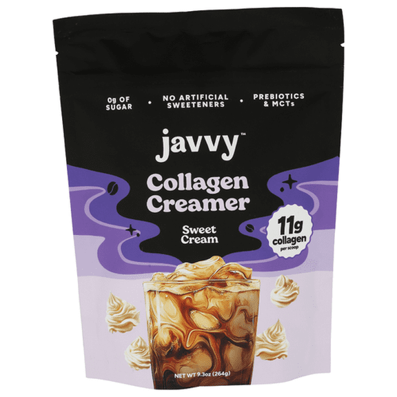 Sweet Cream Protein Coffee Creamer - Grass Fed Pasture Raised Collagen - Hair, Skin & Nail Support, Energy-Boosting MCTs, Keto Friendly, Lactose Free & Gluten Free, No Added Sugar, 11g of Protein