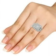 thumbnail image 5 of 1-1/2 Carat T.W. Diamond Single Halo Cluster Two-Band 14kt White Gold Engagement Ring Set, 5 of 5