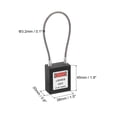 thumbnail image 2 of Unique Bargains Lockout Tagout Locks with Key, Loto Locks Safety Padlock Keyed Different with Lockout Tag Style 2, Black, 2 of 6